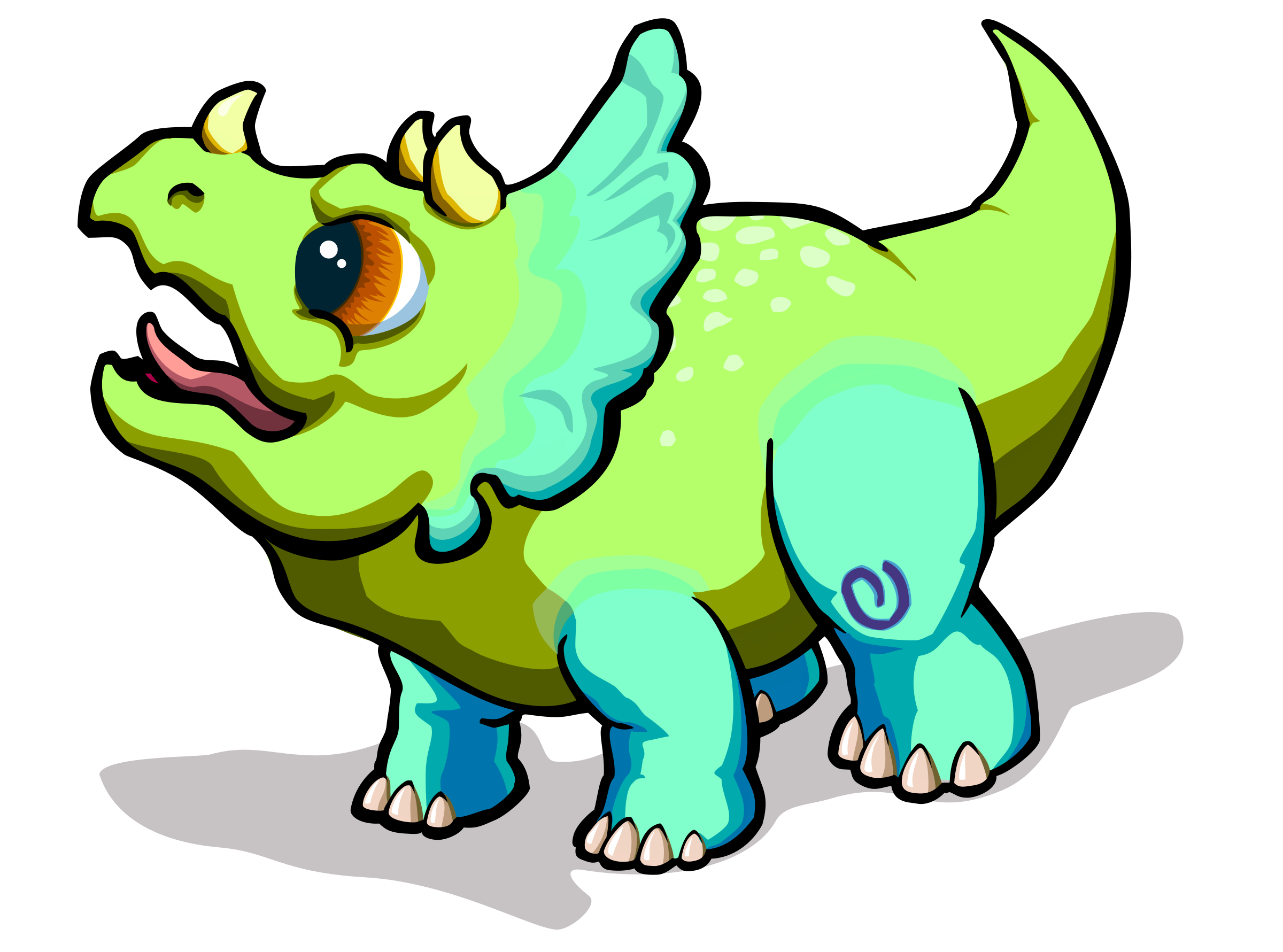 Clipart baby triceratop. Kh ng long ba