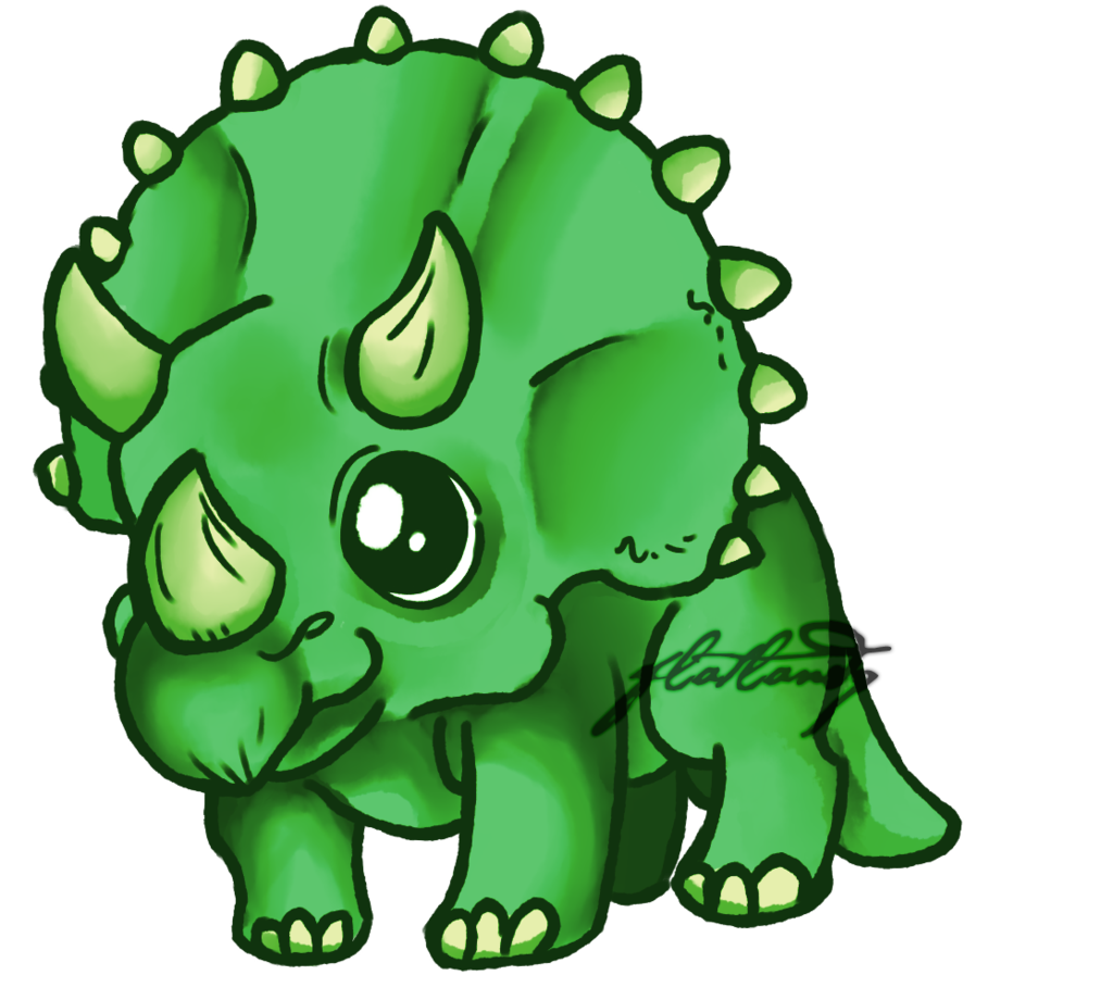 Clipart baby triceratop. Triceratops by flatlandq on
