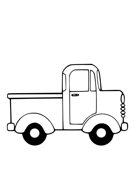 outline clipart truck