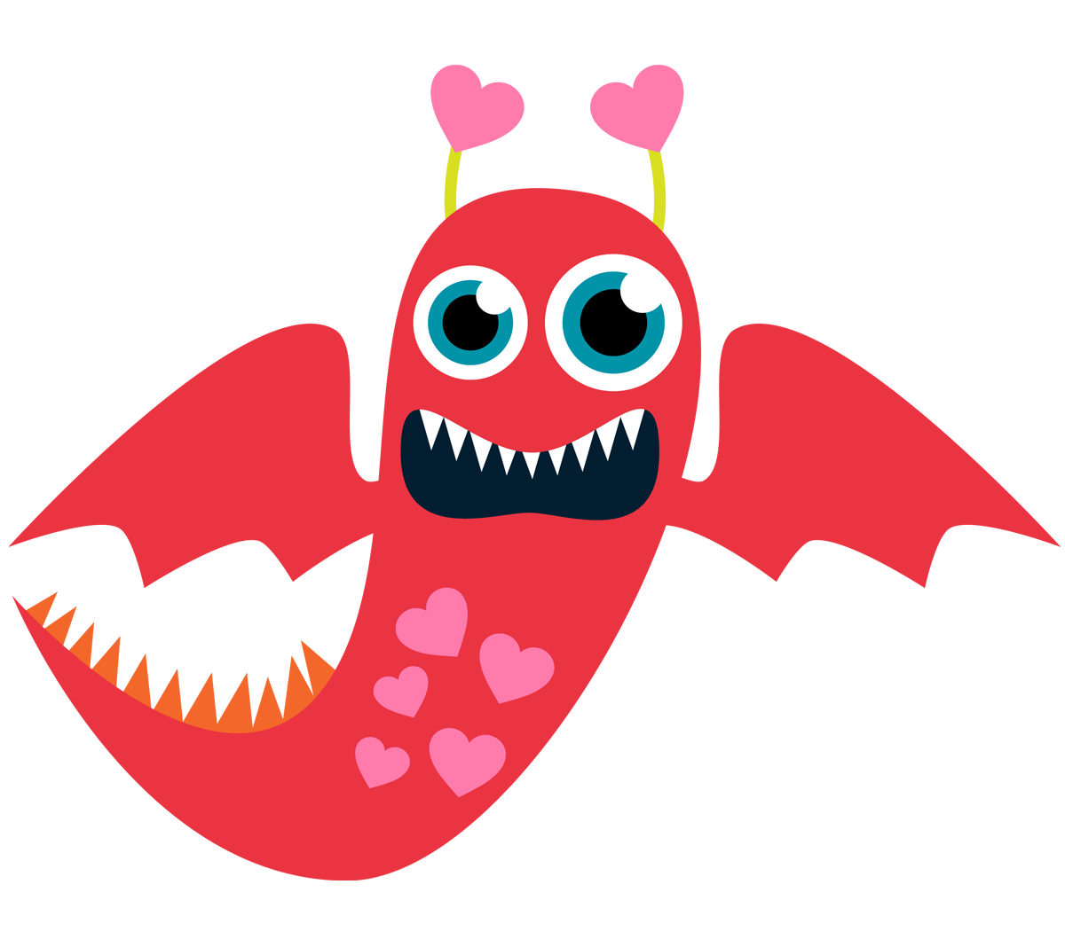 Valentine clip art animated. Monster clipart five eyed