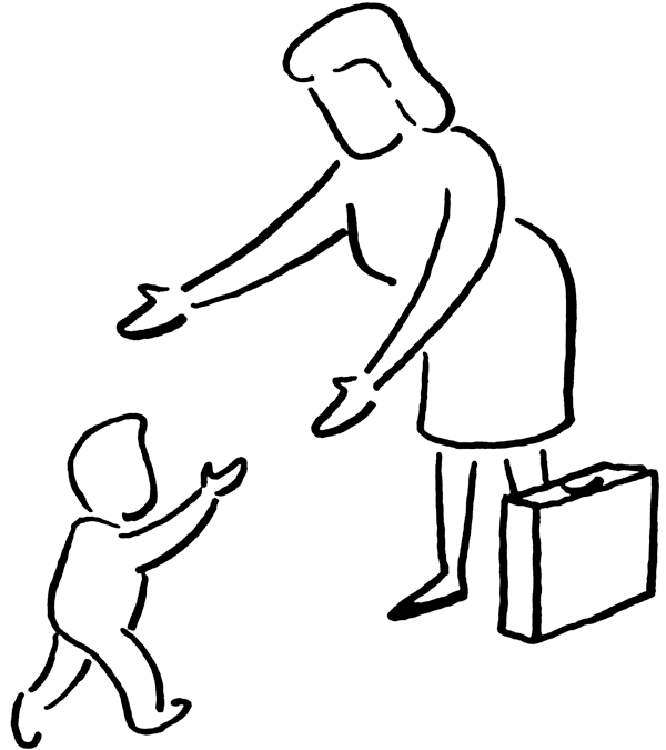  collection of walking. Father clipart mother baby