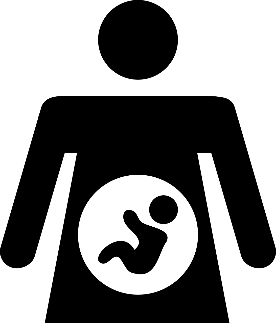 clipart baby womb