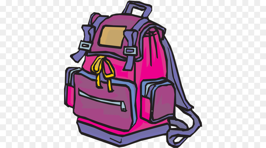Clipart backpack 2 bag. Cartoon pink purple 