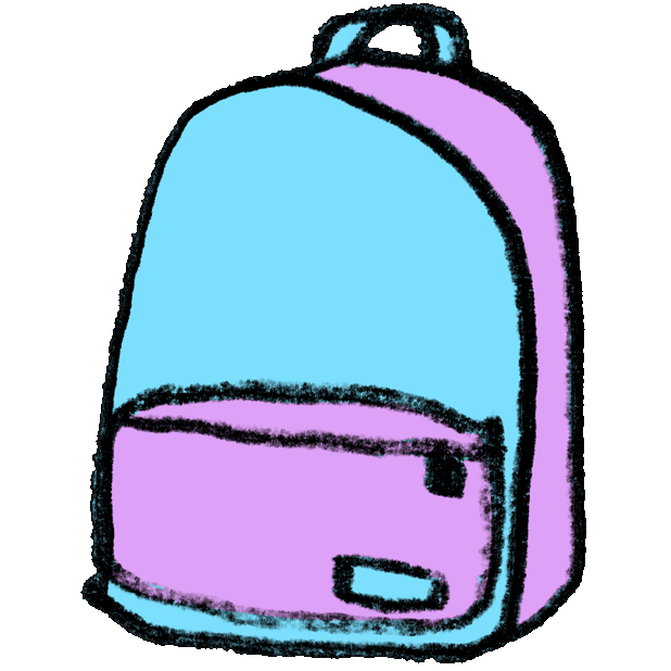 New media sticker by. Clipart backpack animated