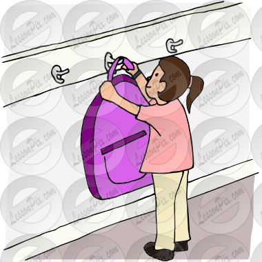 clipart backpack away