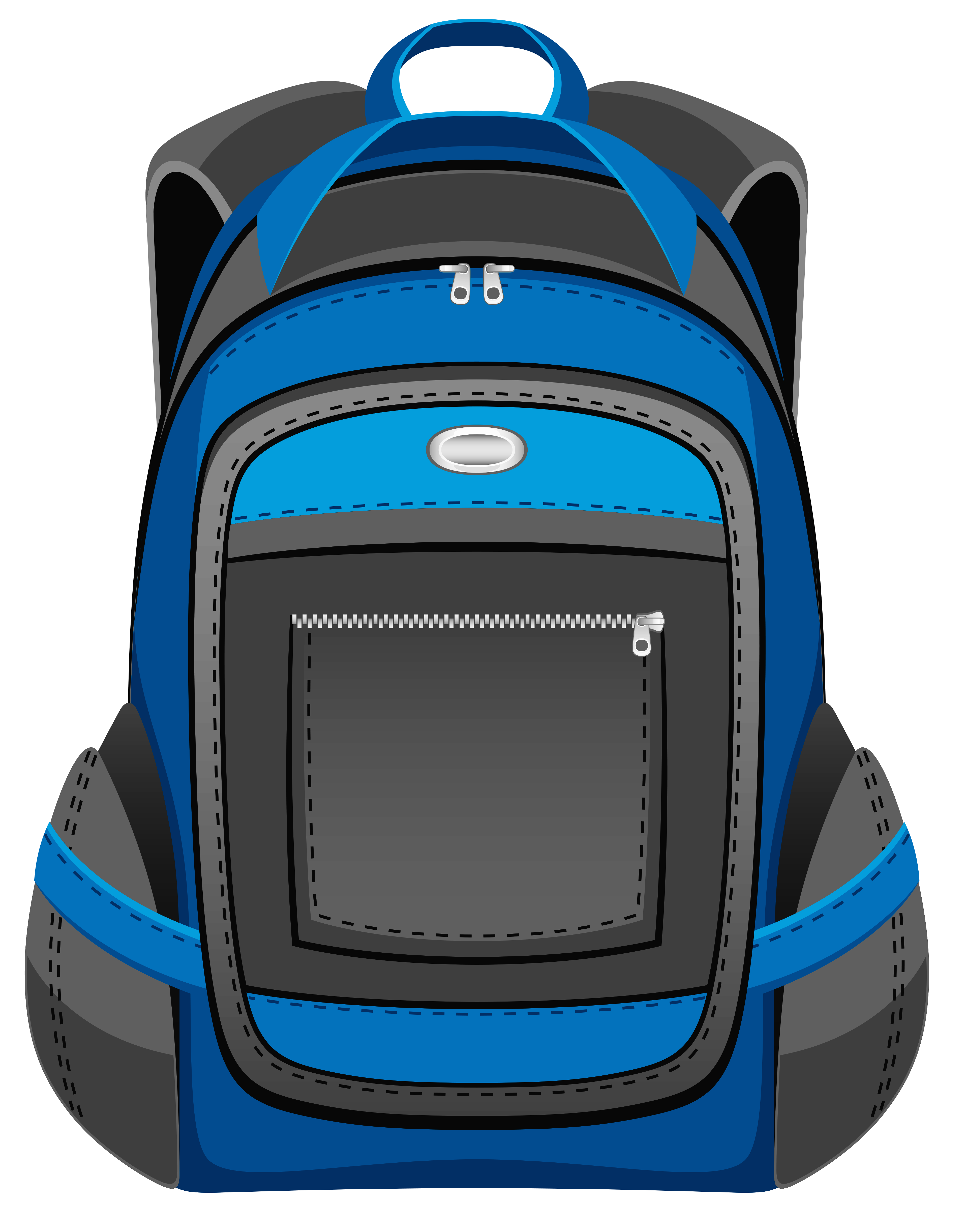 clipart backpack blue bag