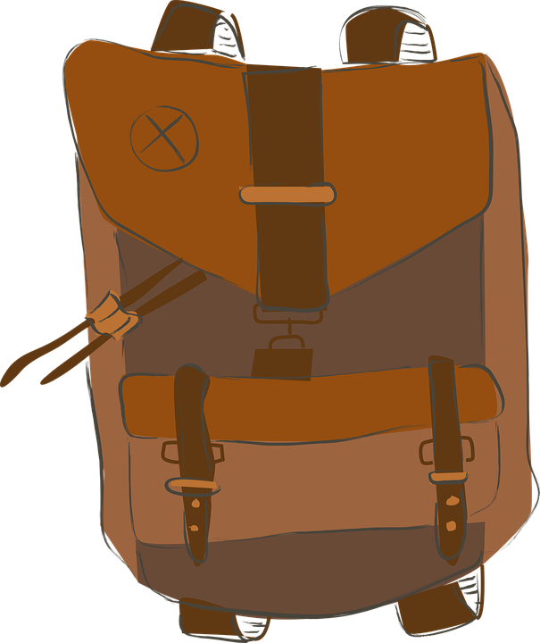 clipart backpack college bag