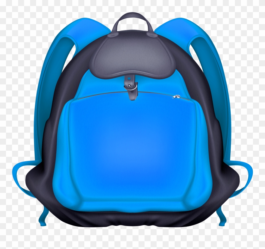 Clipart backpack library bag. Ebook clip art blue