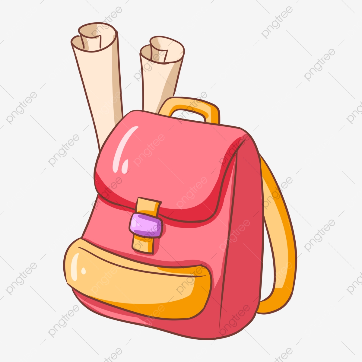 clipart backpack opened bag