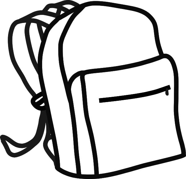 clipart backpack outline