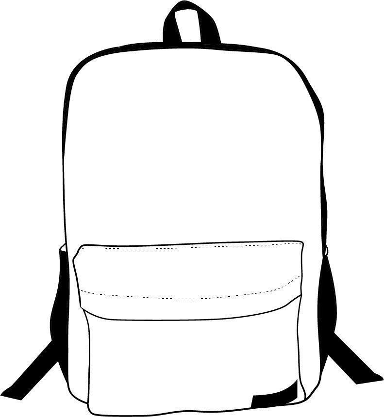clipart backpack outline