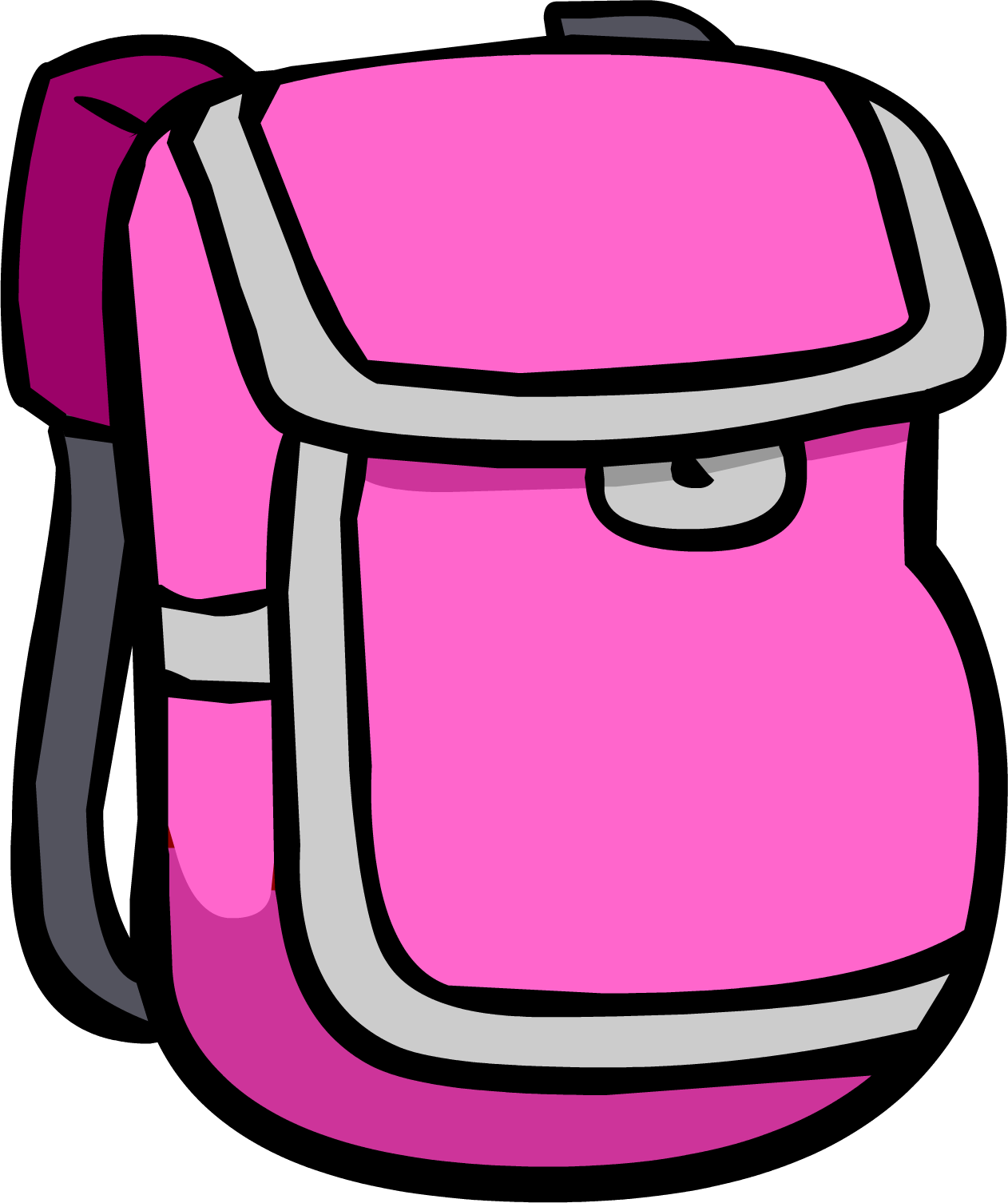 Green clipart rucksack. Pink backpack club penguin