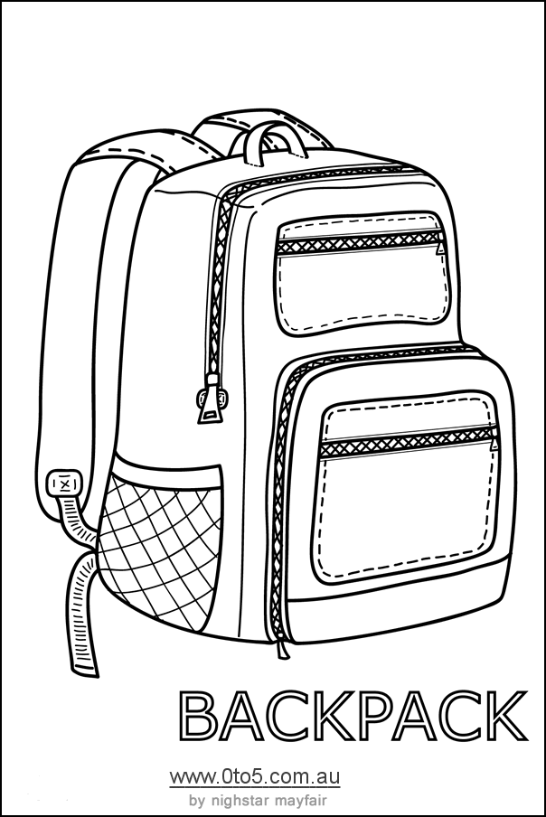 clipart backpack printable