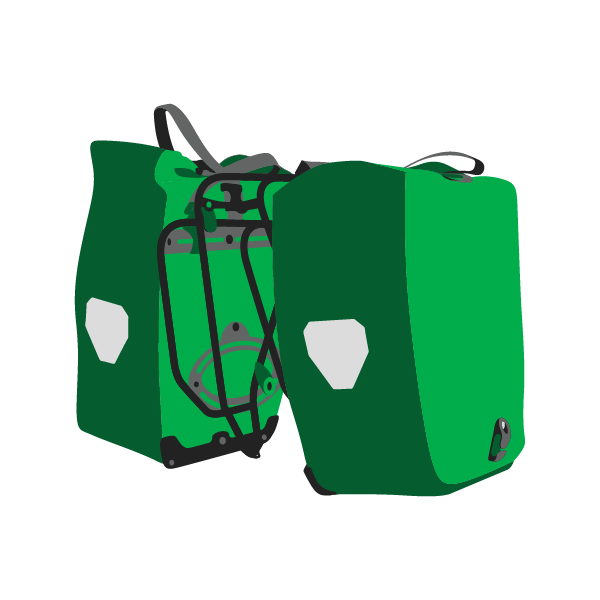 Bags panniers commuter cycles. Clipart backpack rack