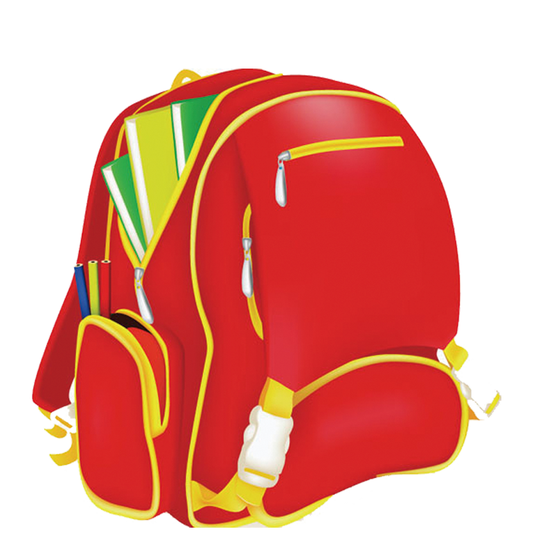 Bag school backpack clip. Luggage clipart travel accessory