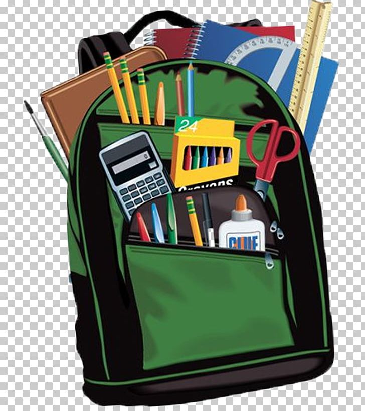 clipart backpack school equipment