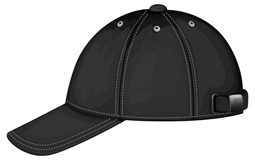 Black baseball cap png. Clipart backpack shoe