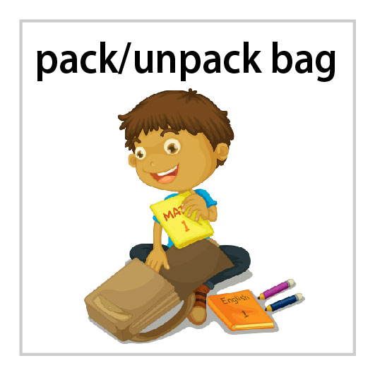 clipart backpack unpack your