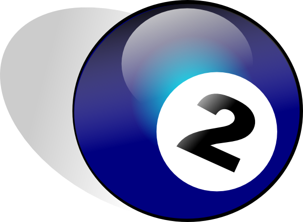 Number clip art at. Clipart ball 2 ball