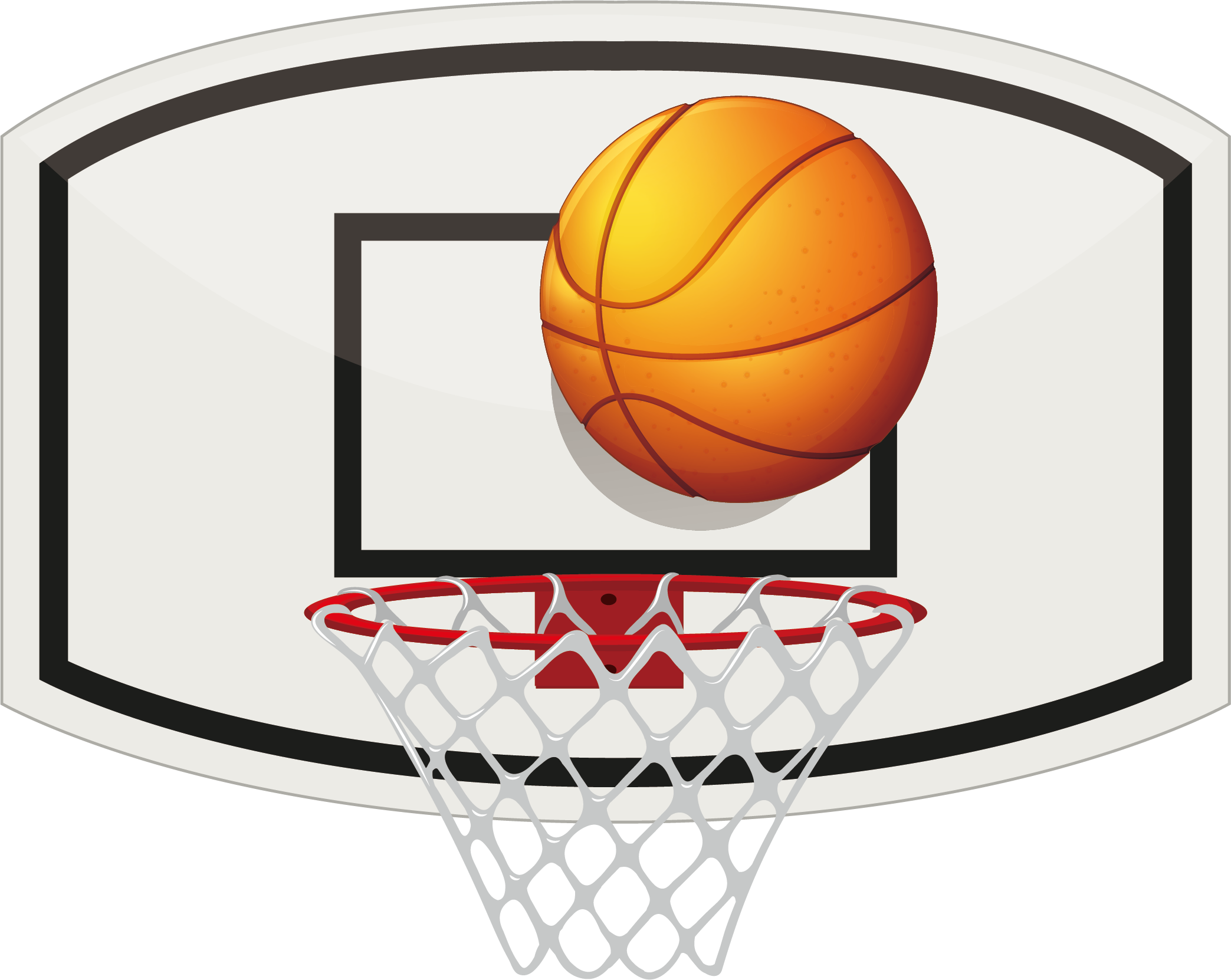 clipart ball basketball hoop
