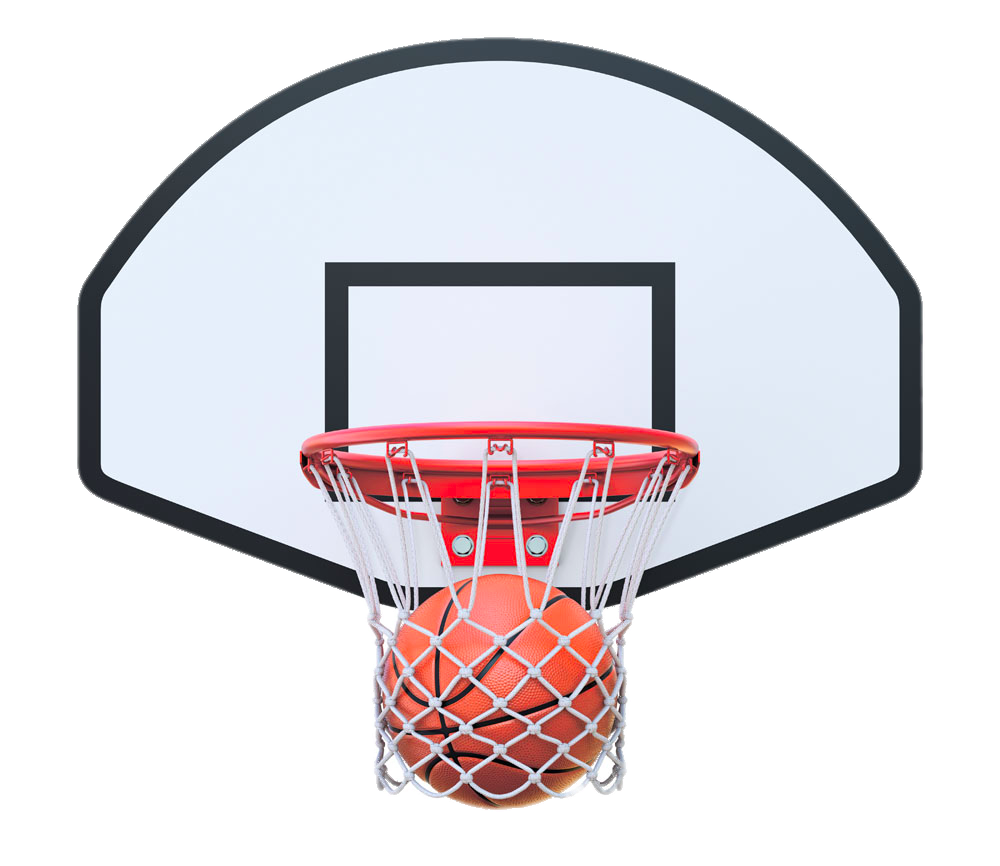 clipart ball basketball hoop
