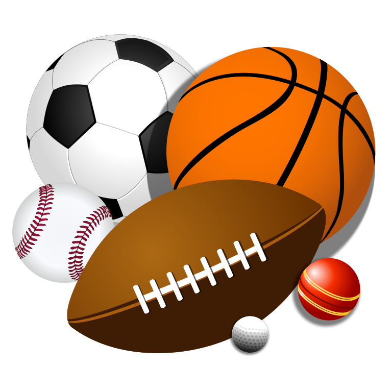 Sport ball pencil and. Sports clipart file