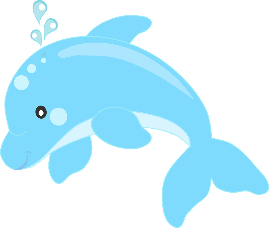 clipart beach dolphin