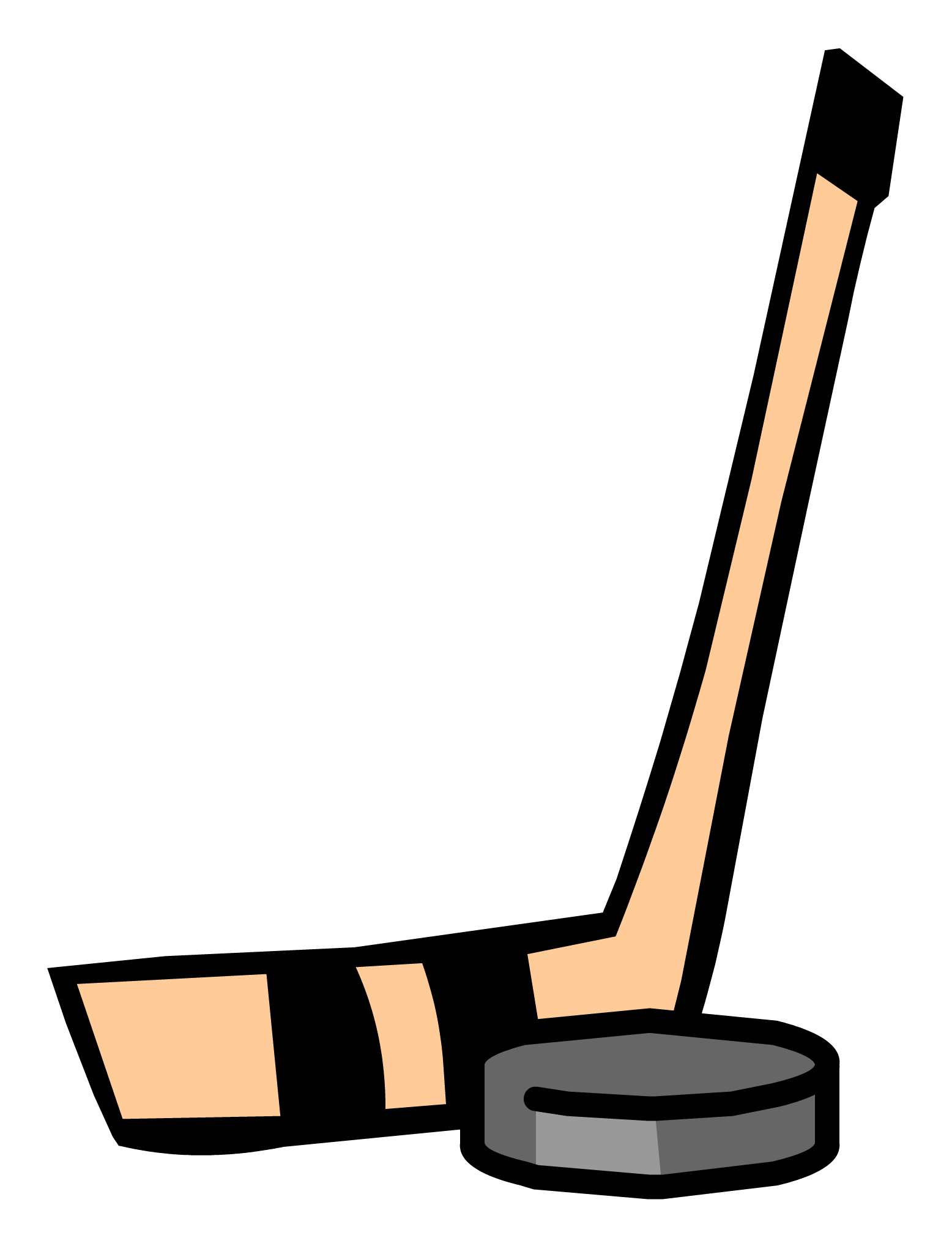 clipart ball hockey stick