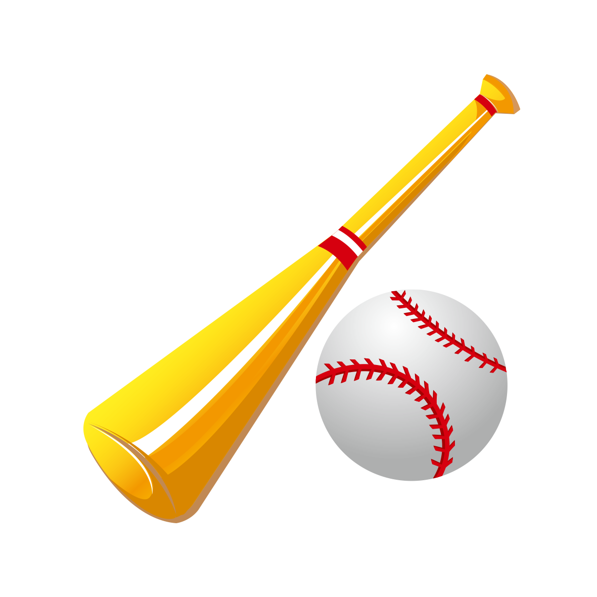 Baseball bat infield fly. Sports clipart art