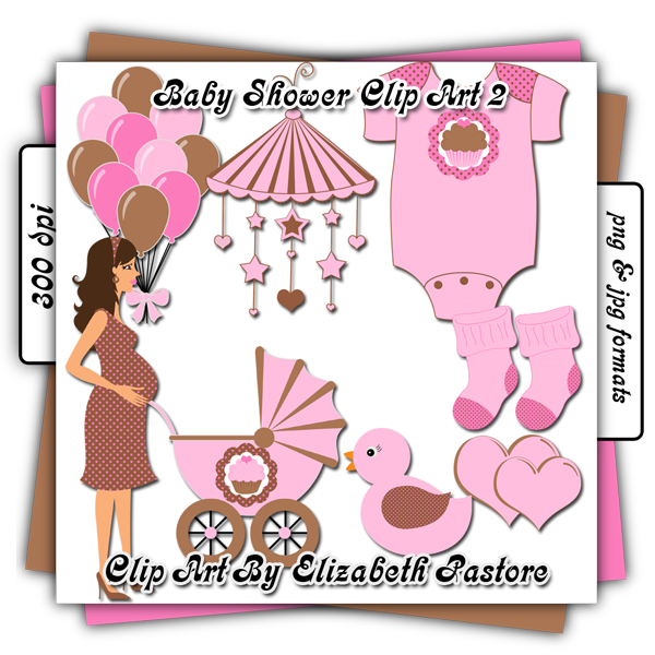 Clipart duck baby girl. Shower clip art collection