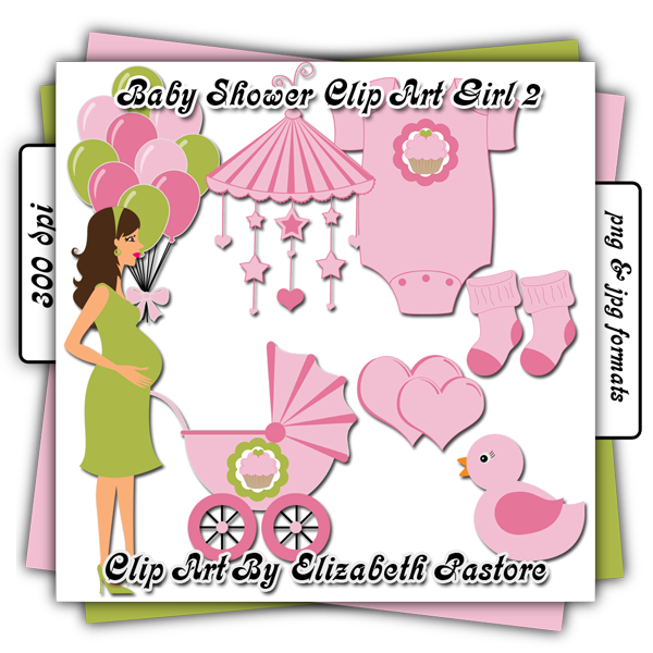 Clipart balloon baby girl. Shower clip art collection