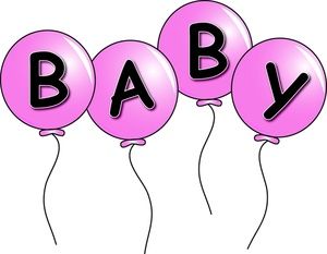 Image pink balloons that. Clipart balloon baby girl