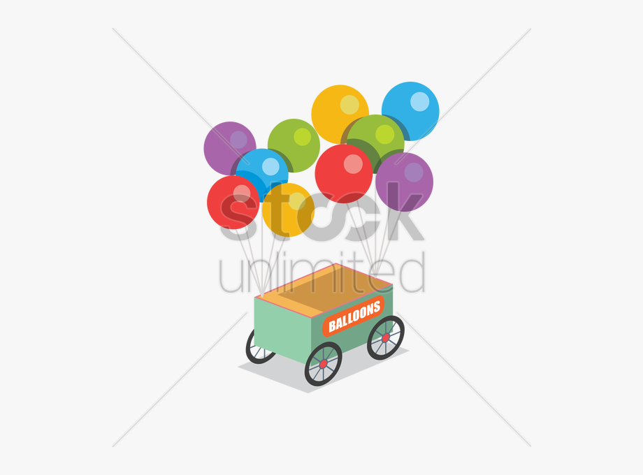 clipart balloon cart