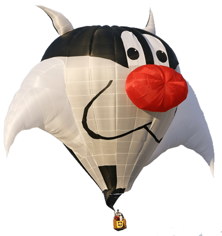 Hot air transparent png. Clipart balloon cat