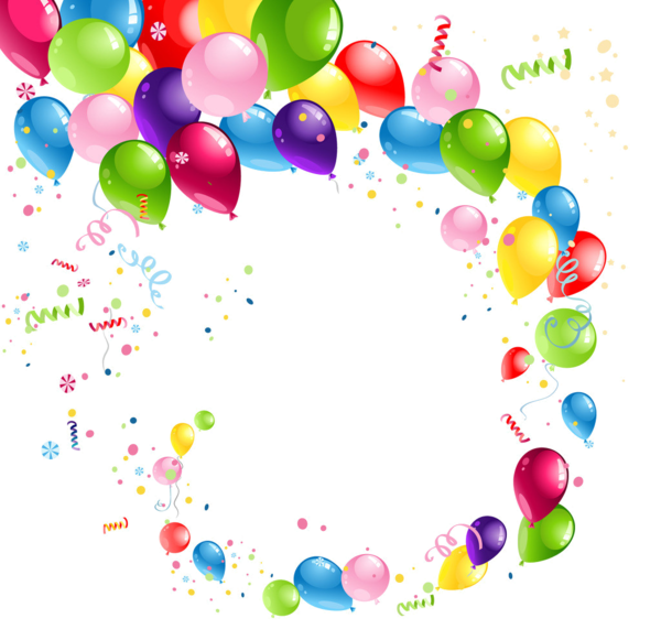 Ballons png tube pinterest. Holidays clipart confetti