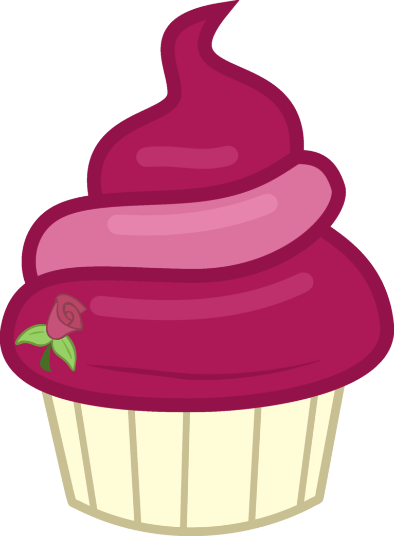Rose with cutie mark. Muffins clipart colourful cupcake