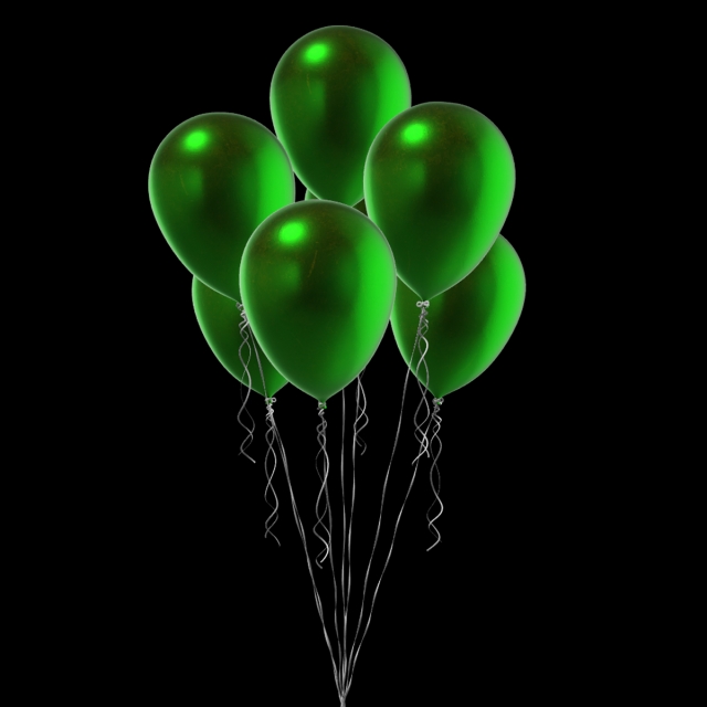 clipart balloons dark green