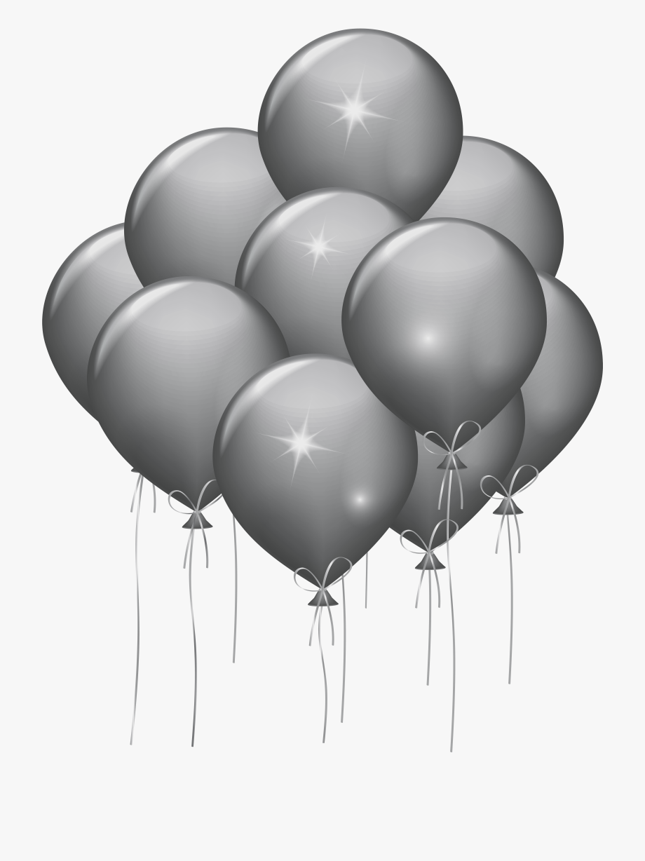 clipart balloon grey
