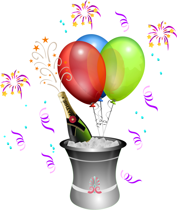 Clipart balloon new years eve. Year clip art merry