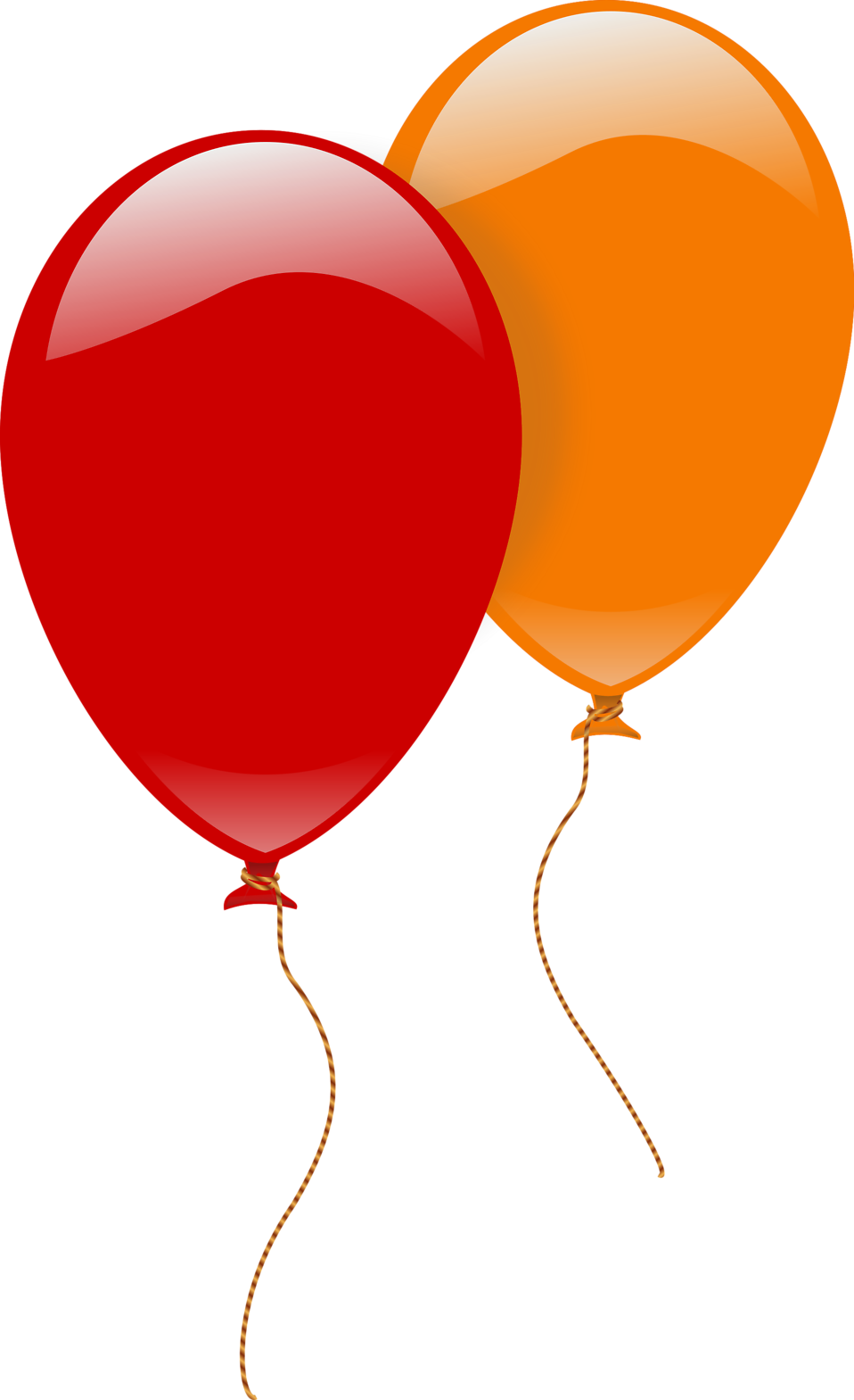 Free stock photo illustration. Clipart balloon orange