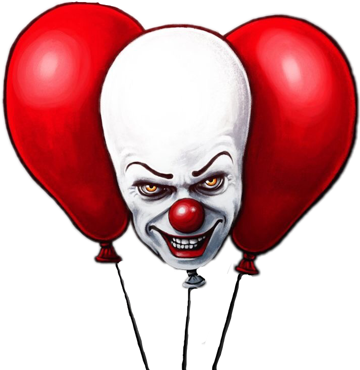 Pennywise The Clown Holding Balloons
