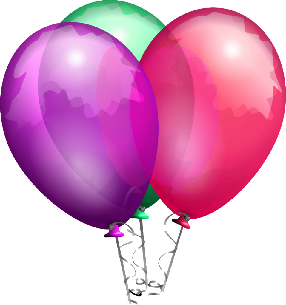clipart balloons six