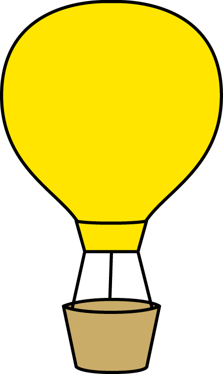 Wednesday clipart yellow. Hot air balloon clip