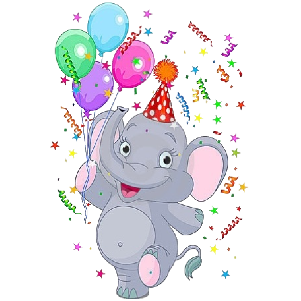 clipart elephant birthday