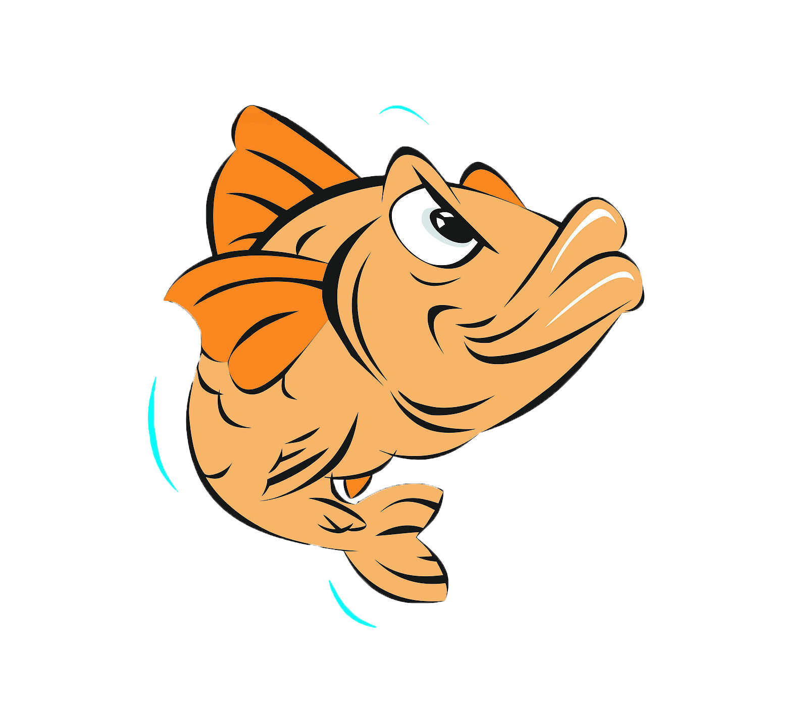 Jumping clipart transparent. Cartoon fish clip art