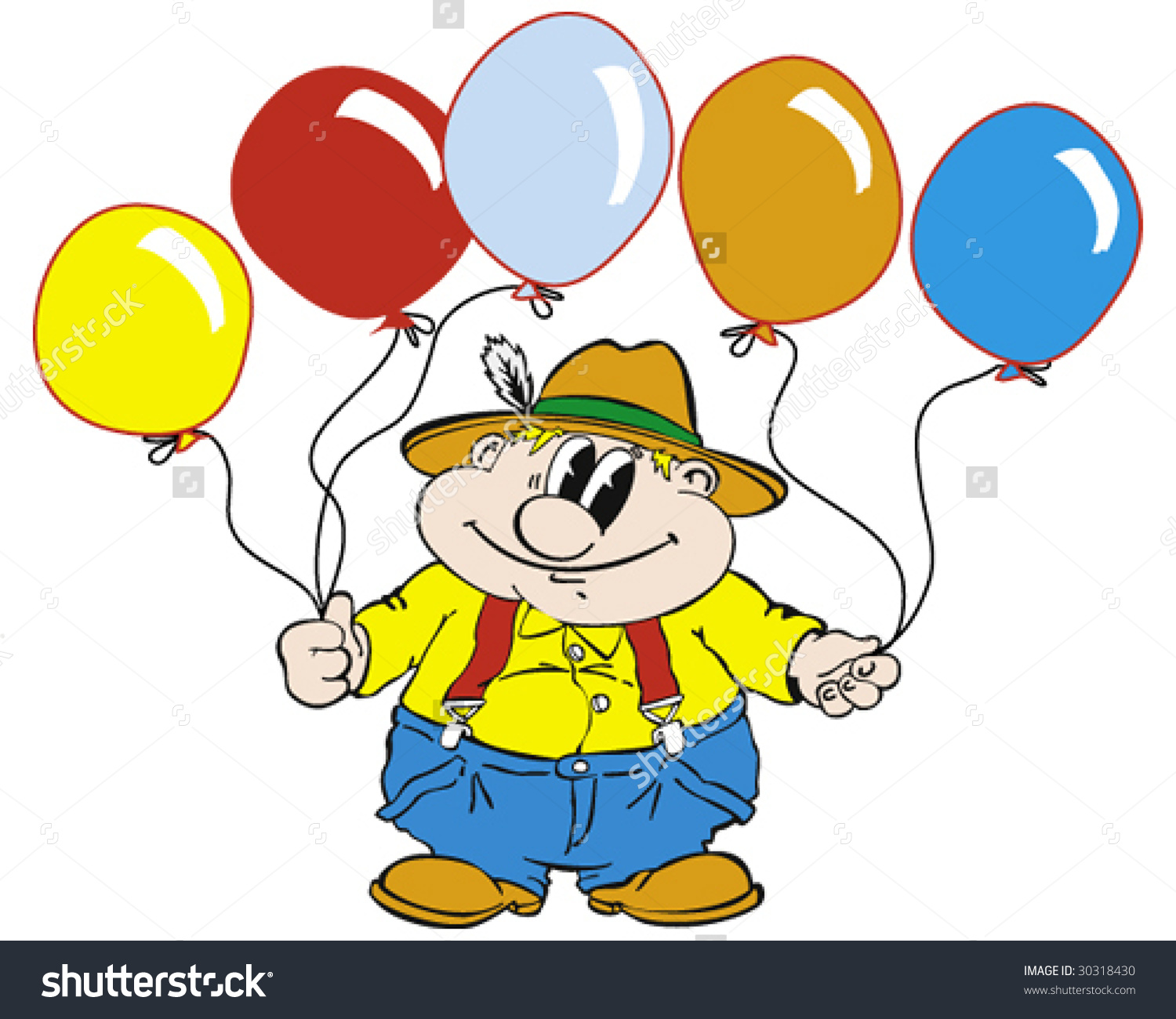 clipart balloons man