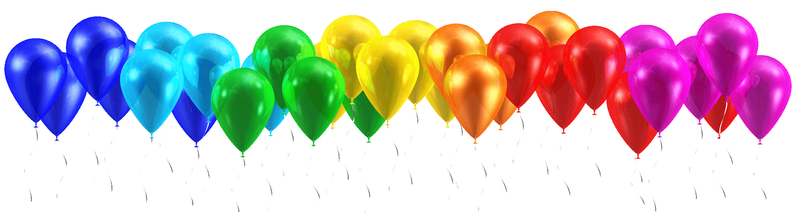 clipart balloons row