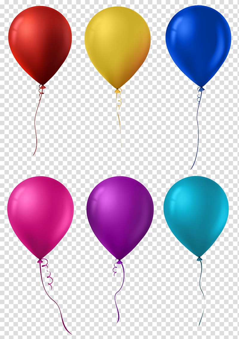 clipart balloons six