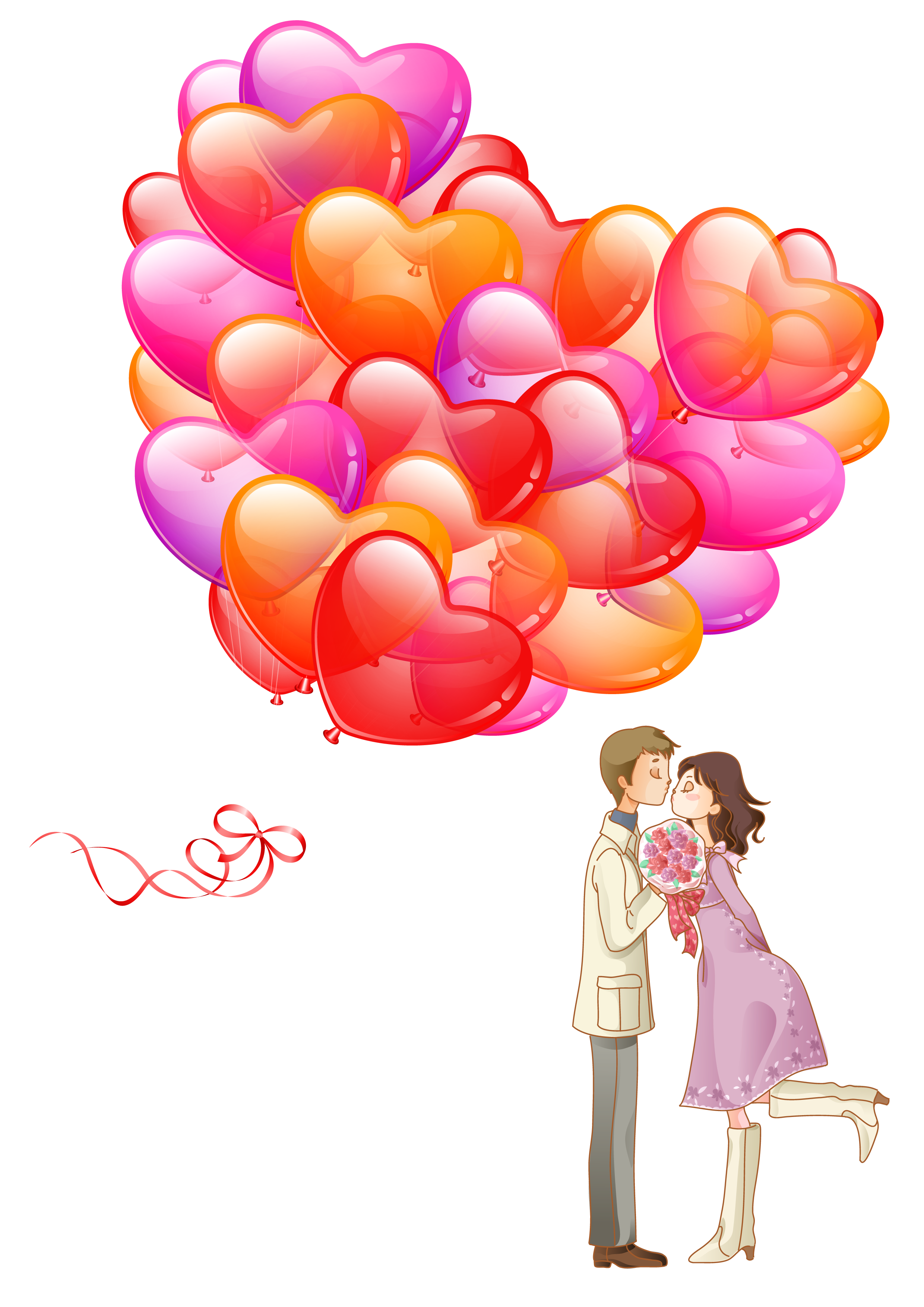 clipart balloons valentines