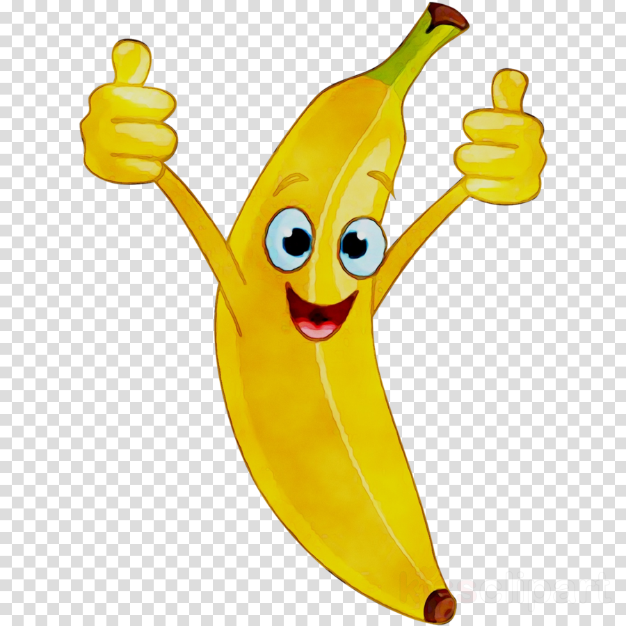Happy family cartoon yellow. Clipart banana animation